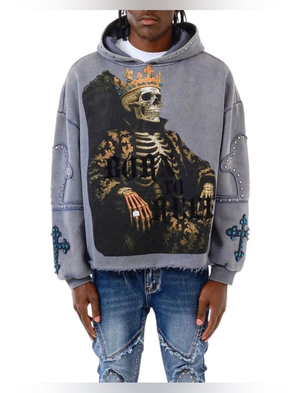 VOYAGE STUDIO KING HOODIE (MIDNIGHT GRAY)